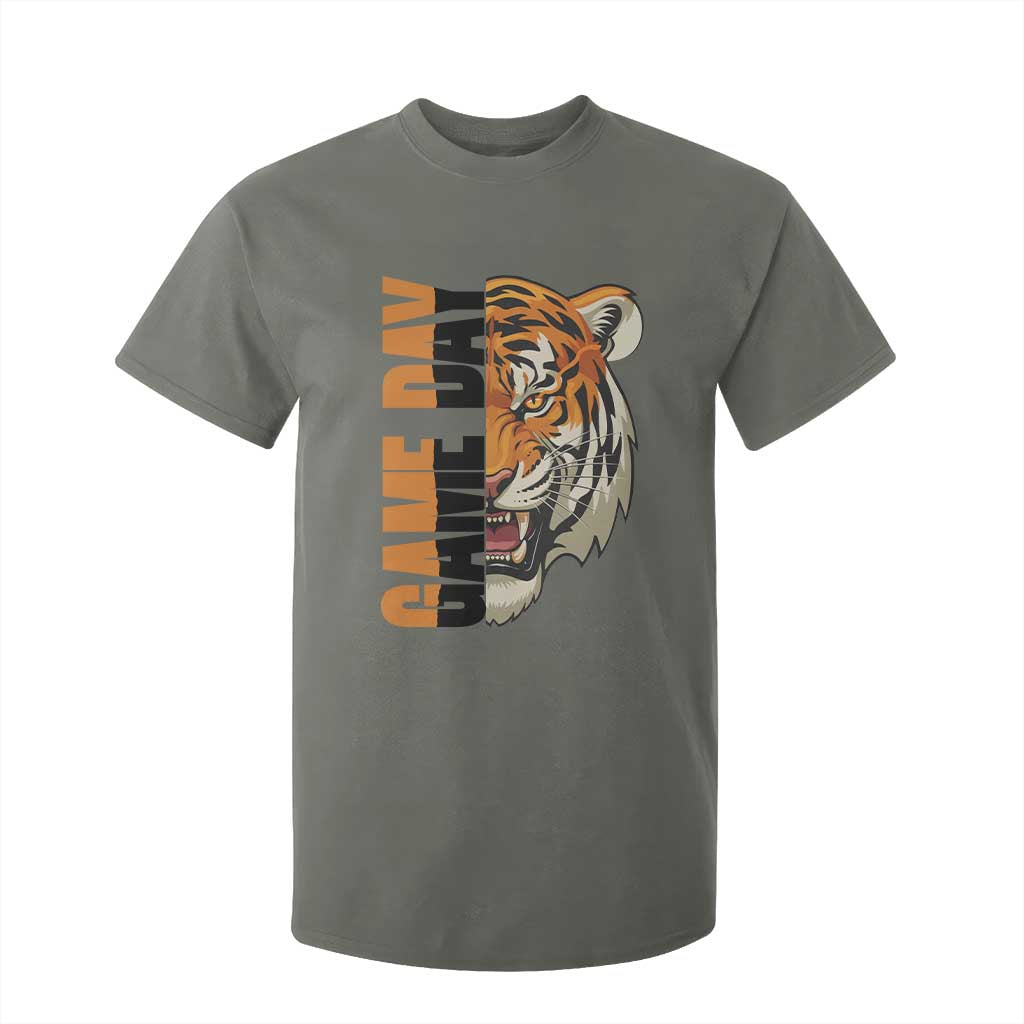 Tiger Football Lover T Shirt For Kid Game Day Fan Lifestyle TS12 Military Green Print Your Wear