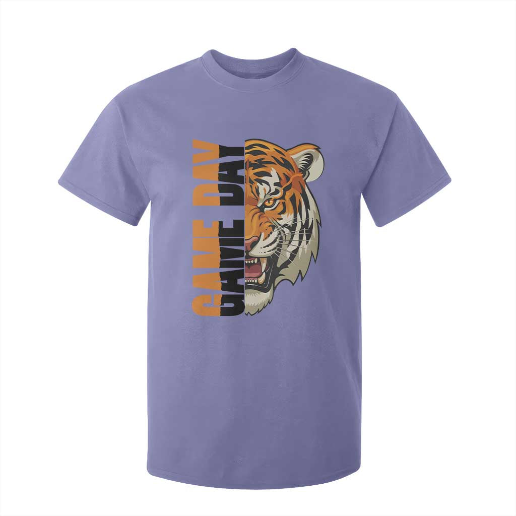 Tiger Football Lover T Shirt For Kid Game Day Fan Lifestyle TS12 Violet Print Your Wear