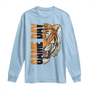 Tiger Football Lover Long Sleeve Shirt Game Day Fan Lifestyle TS12 Light Blue Print Your Wear