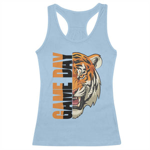 Tiger Football Lover Racerback Tank Top Game Day Fan Lifestyle TS12 Light Blue Print Your Wear