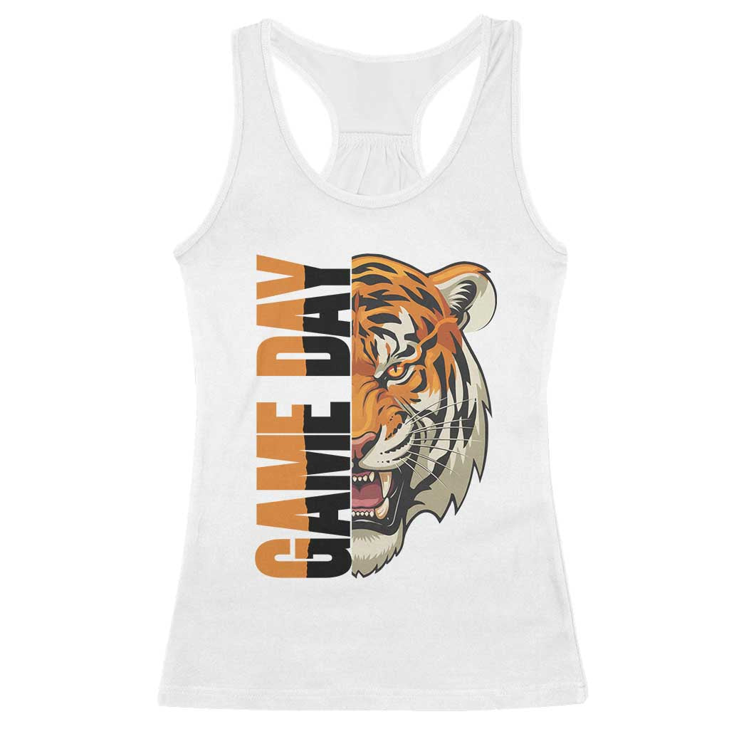 Tiger Football Lover Racerback Tank Top Game Day Fan Lifestyle TS12 White Print Your Wear
