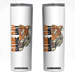 Tiger Football Lover Skinny Tumbler Game Day Fan Lifestyle TS12 White Print Your Wear