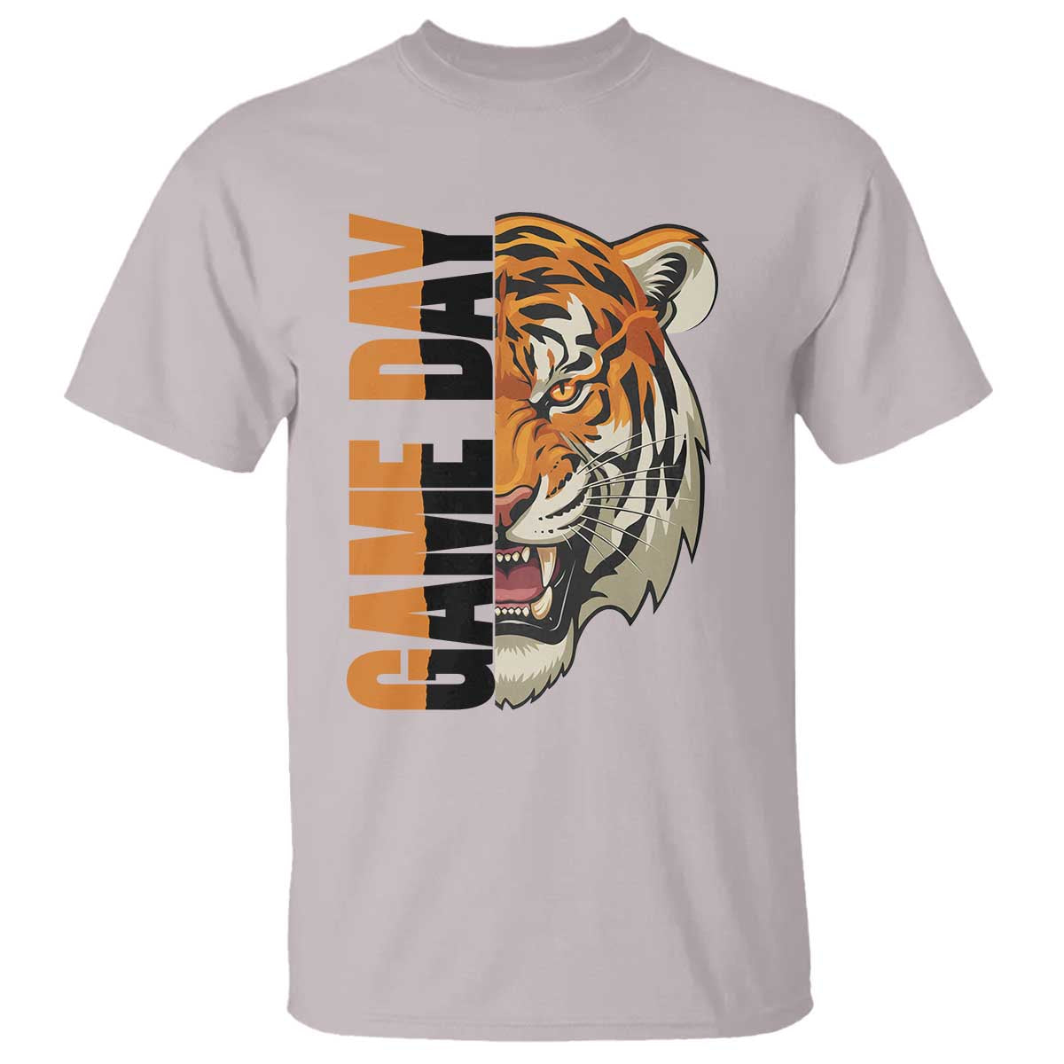 Tiger Football Lover T Shirt Game Day Fan Lifestyle TS12 Ice Gray Print Your Wear