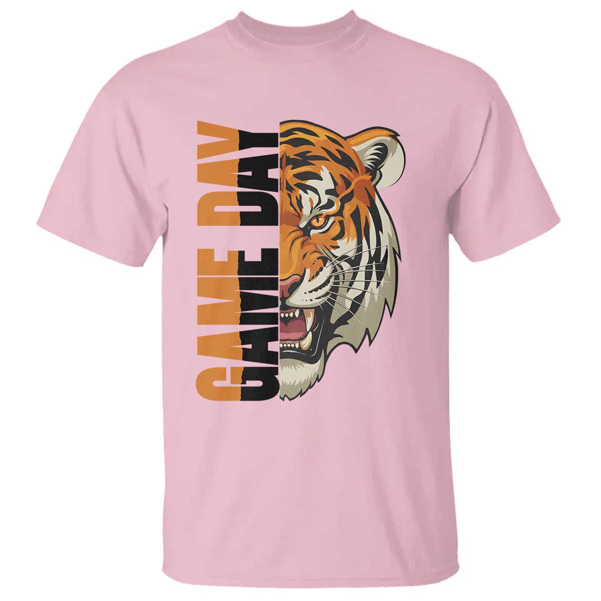 Tiger Football Lover T Shirt Game Day Fan Lifestyle TS12 Light Pink Print Your Wear