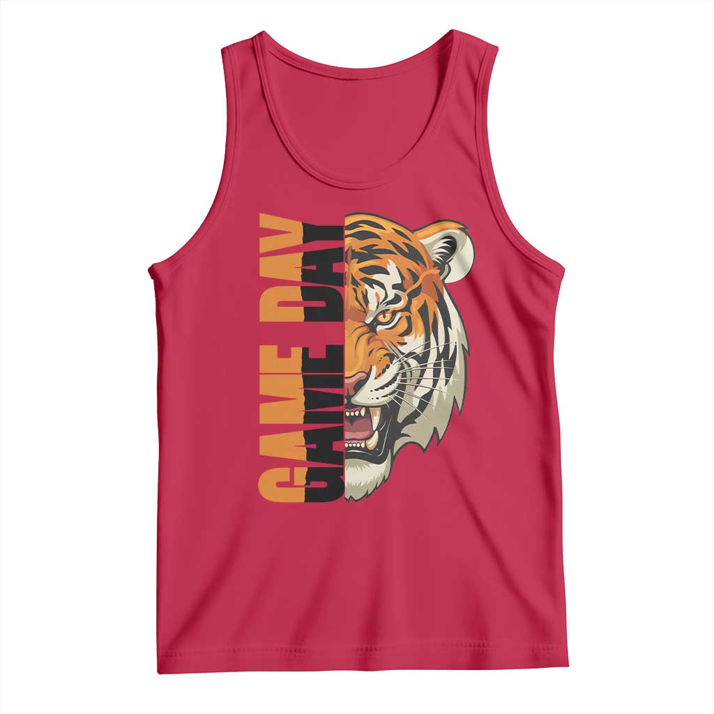 Tiger Football Lover Tank Top Game Day Fan Lifestyle TS12 Red Print Your Wear