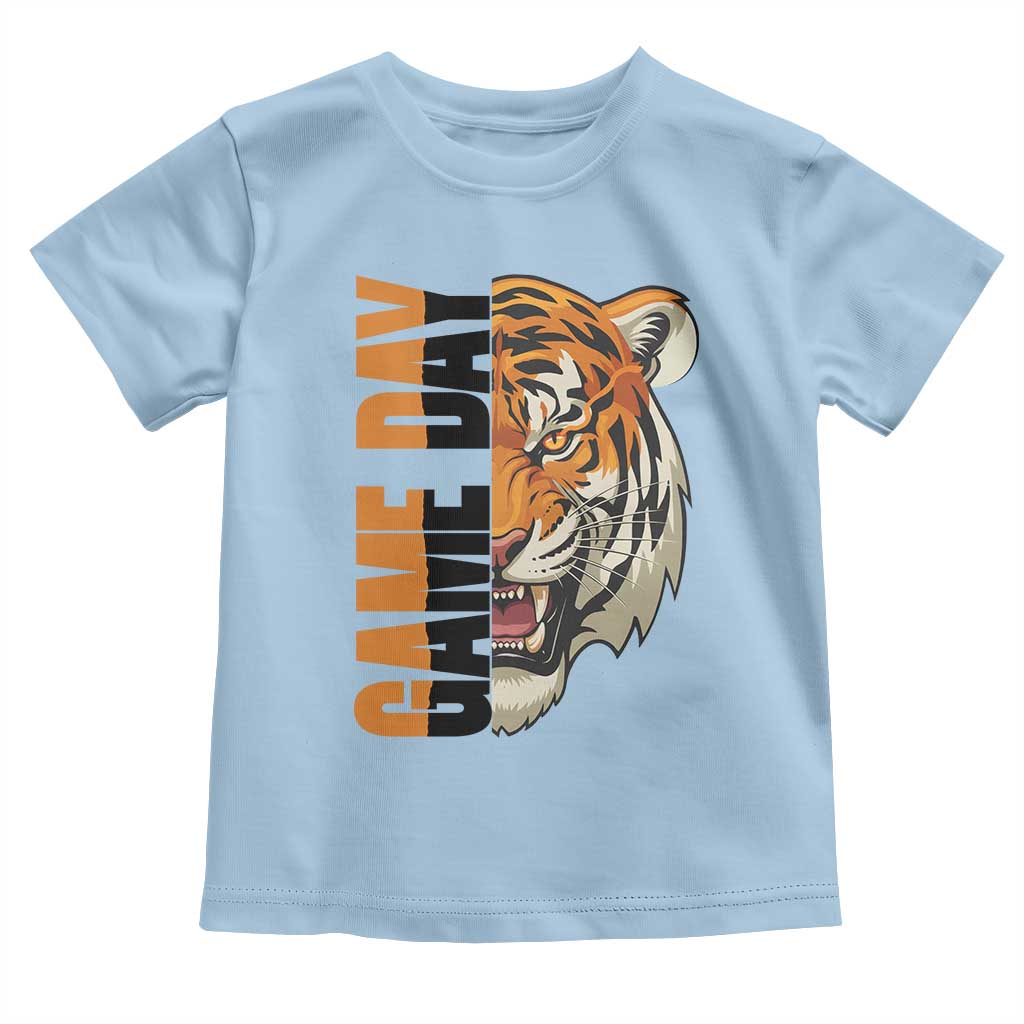 Tiger Football Lover Toddler T Shirt Game Day Fan Lifestyle TS12 Light Blue Print Your Wear