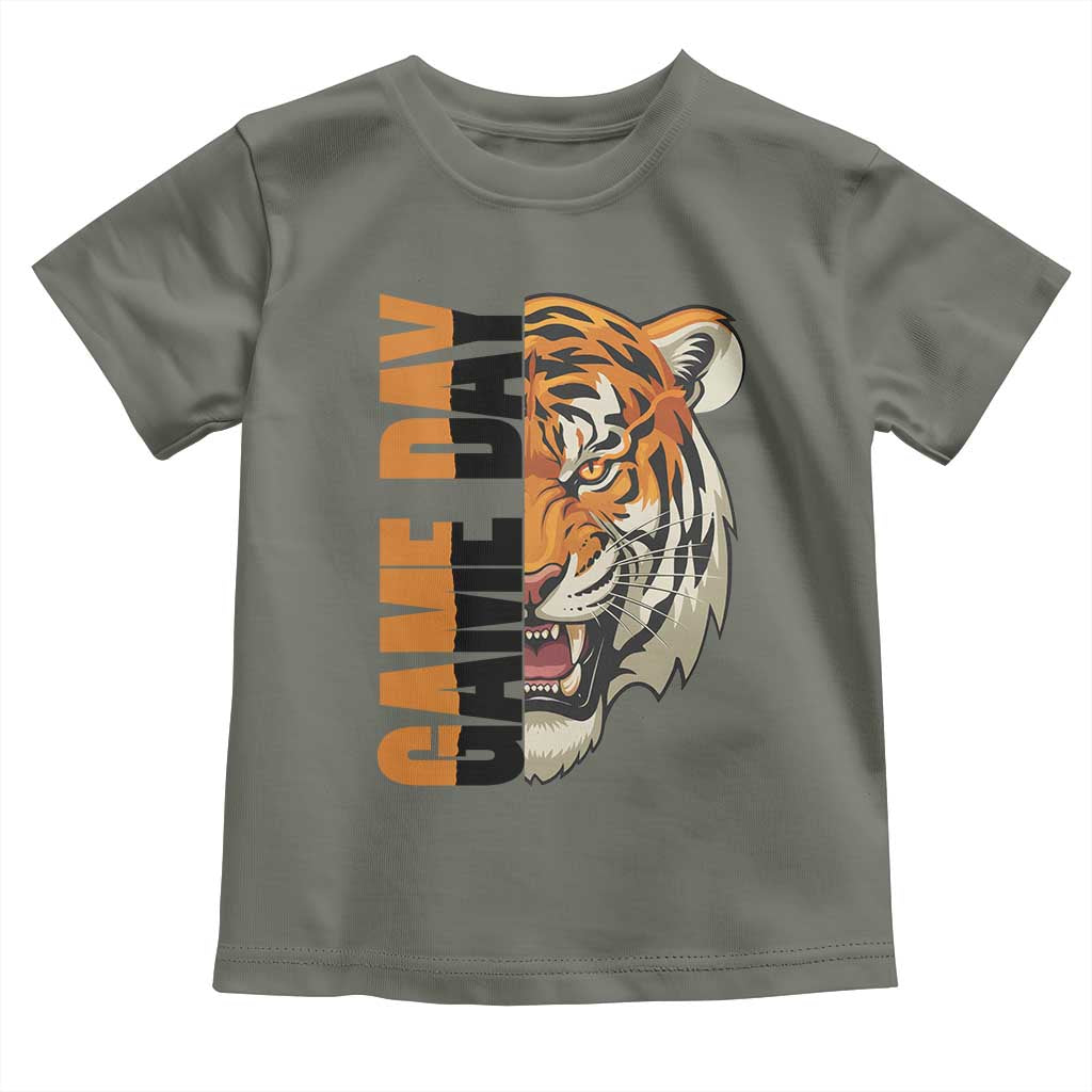 Tiger Football Lover Toddler T Shirt Game Day Fan Lifestyle TS12 Military Green Print Your Wear