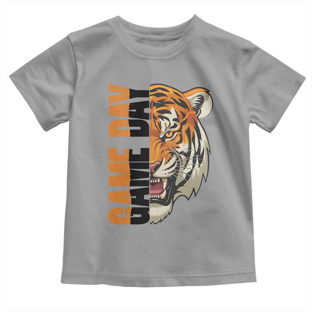 Tiger Football Lover Toddler T Shirt Game Day Fan Lifestyle TS12 Sport Gray Print Your Wear