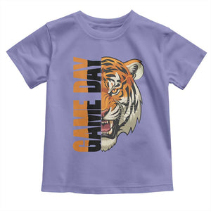 Tiger Football Lover Toddler T Shirt Game Day Fan Lifestyle TS12 Violet Print Your Wear