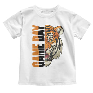 Tiger Football Lover Toddler T Shirt Game Day Fan Lifestyle TS12 White Print Your Wear