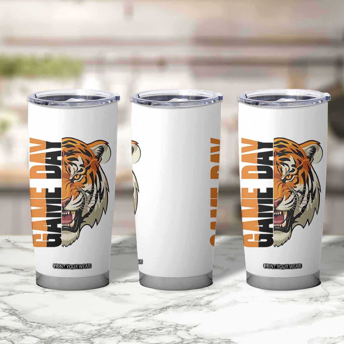 Tiger Football Lover Tumbler Cup Game Day Fan Lifestyle TS12 Print Your Wear