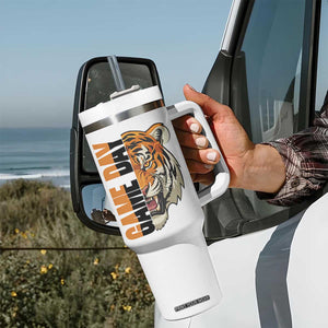 Tiger Football Lover Tumbler With Handle Game Day Fan Lifestyle TS12 Print Your Wear