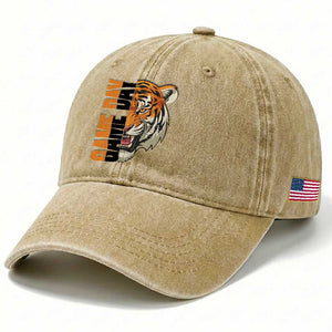 Tiger Football Lover Washed Cotton Baseball Cap Game Day Fan Lifestyle TS12 Print Your Wear
