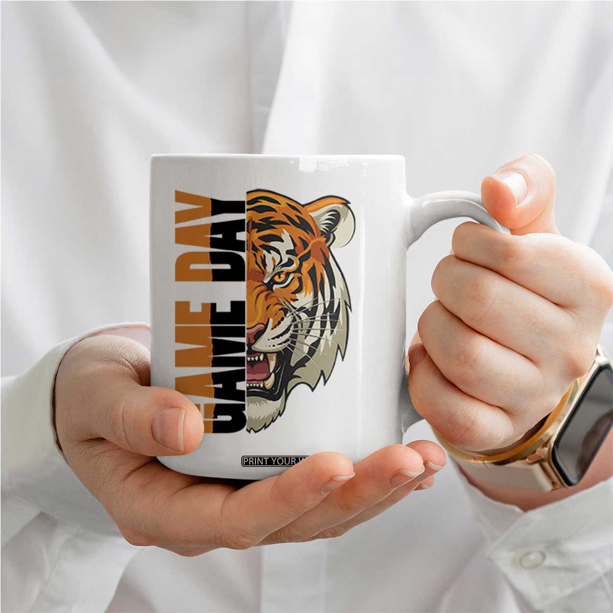 Tiger Football Lover Coffee Mug Game Day Fan Lifestyle TS12 Print Your Wear