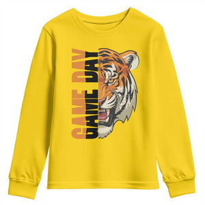 Tiger Football Lover Youth Sweatshirt Game Day Fan Lifestyle TS12 Daisy Print Your Wear