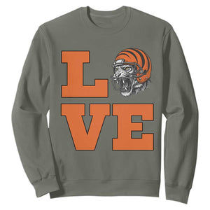 Midwest Football Pride Sweatshirt Game Day Gift TS12 Military Green Print Your Wear