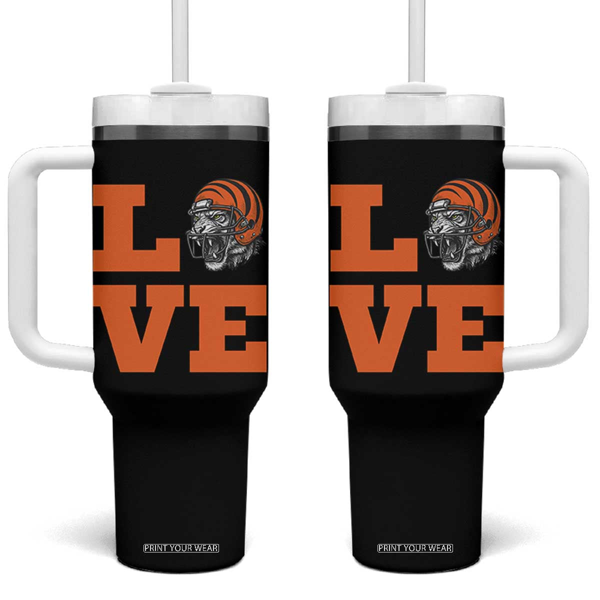 Midwest Football Pride Tumbler With Handle Game Day Gift TS12 One Size: 40 oz Black Print Your Wear