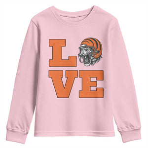 Midwest Football Pride Youth Sweatshirt Game Day Gift TS12 Light Pink Print Your Wear