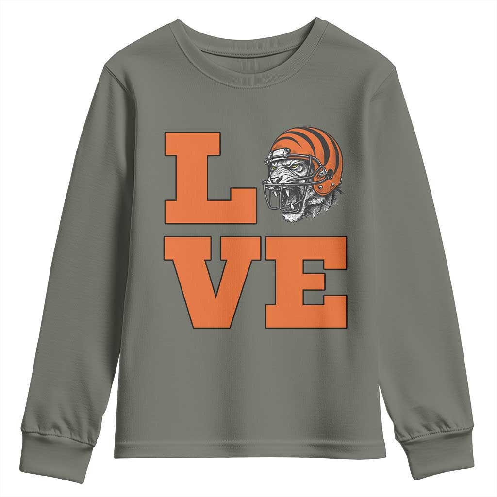 Midwest Football Pride Youth Sweatshirt Game Day Gift TS12 Military Green Print Your Wear