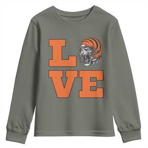 Midwest Football Pride Youth Sweatshirt Game Day Gift TS12 Military Green Print Your Wear