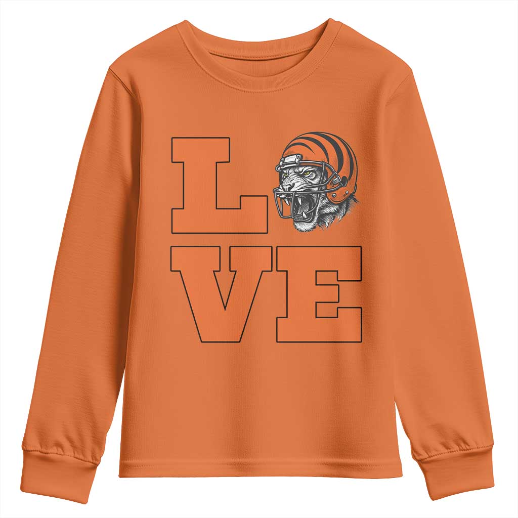 Midwest Football Pride Youth Sweatshirt Game Day Gift TS12 Orange Print Your Wear
