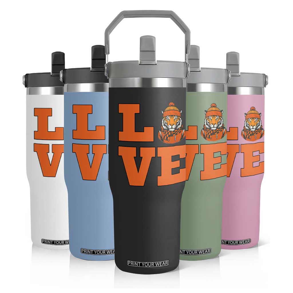 Midwest Tiger Football Pride Flip Straw Tumbler Funny Sport Lover Gift TS12 Print Your Wear