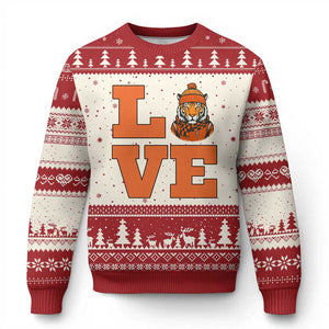 Midwest Tiger Football Pride Ugly Christmas Sweater Funny Sport Lover Gift TS12 Beige Red Print Your Wear