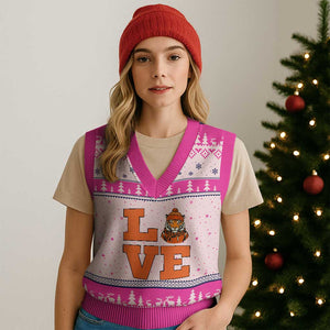 Midwest Tiger Football Pride V-Neck Knit Sweater Vest Funny Sport Lover Gift TS12 Hot Pink Print Your Wear