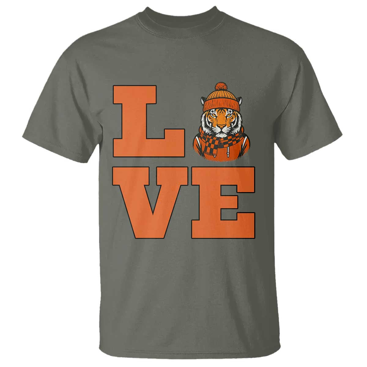 Midwest Tiger Football Pride T Shirt Funny Sport Lover Gift TS12 Military Green Print Your Wear