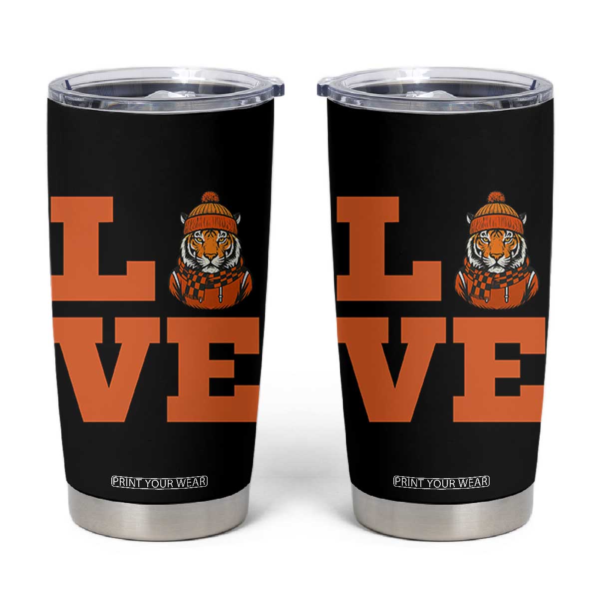 Midwest Tiger Football Pride Tumbler Cup Funny Sport Lover Gift TS12 Black Print Your Wear