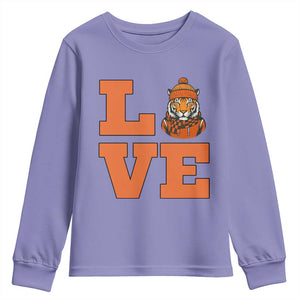Midwest Tiger Football Pride Youth Sweatshirt Funny Sport Lover Gift TS12 Violet Print Your Wear