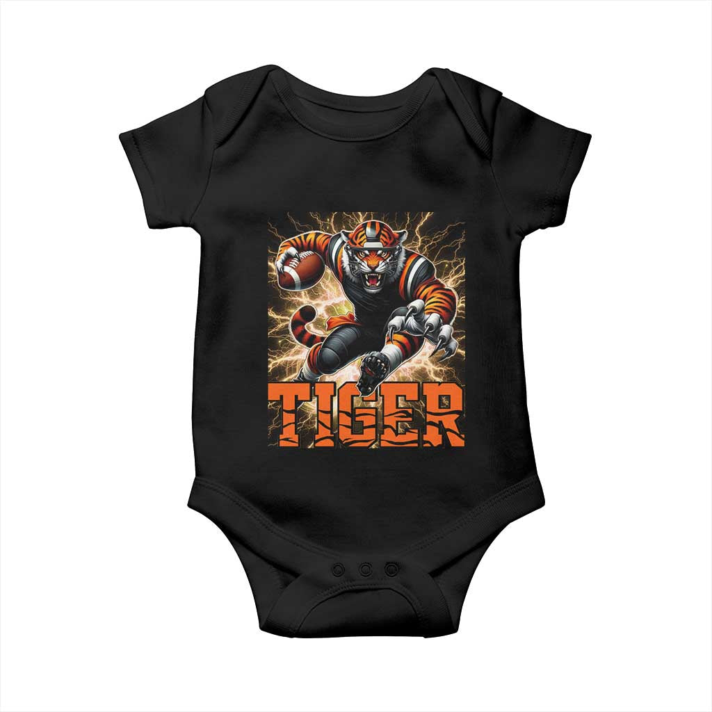 Lightning Tiger Lover Baby Onesie Sport Lover Gift TS12 Black Print Your Wear