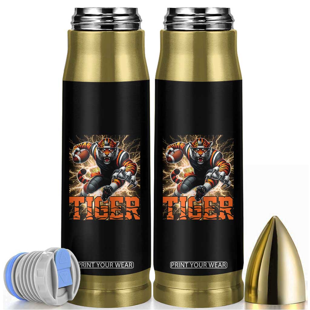 Lightning Tiger Lover Bullet Tumbler Sport Lover Gift TS12 Black Print Your Wear