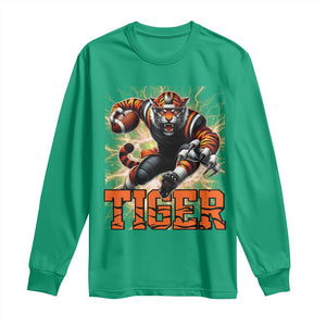 Lightning Tiger Lover Long Sleeve Shirt Sport Lover Gift TS12 Irish Green Print Your Wear