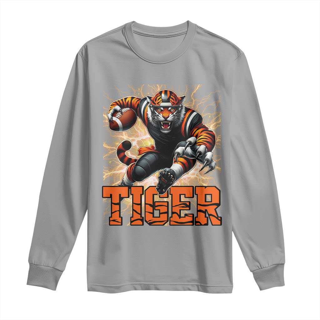 Lightning Tiger Lover Long Sleeve Shirt Sport Lover Gift TS12 Sport Gray Print Your Wear