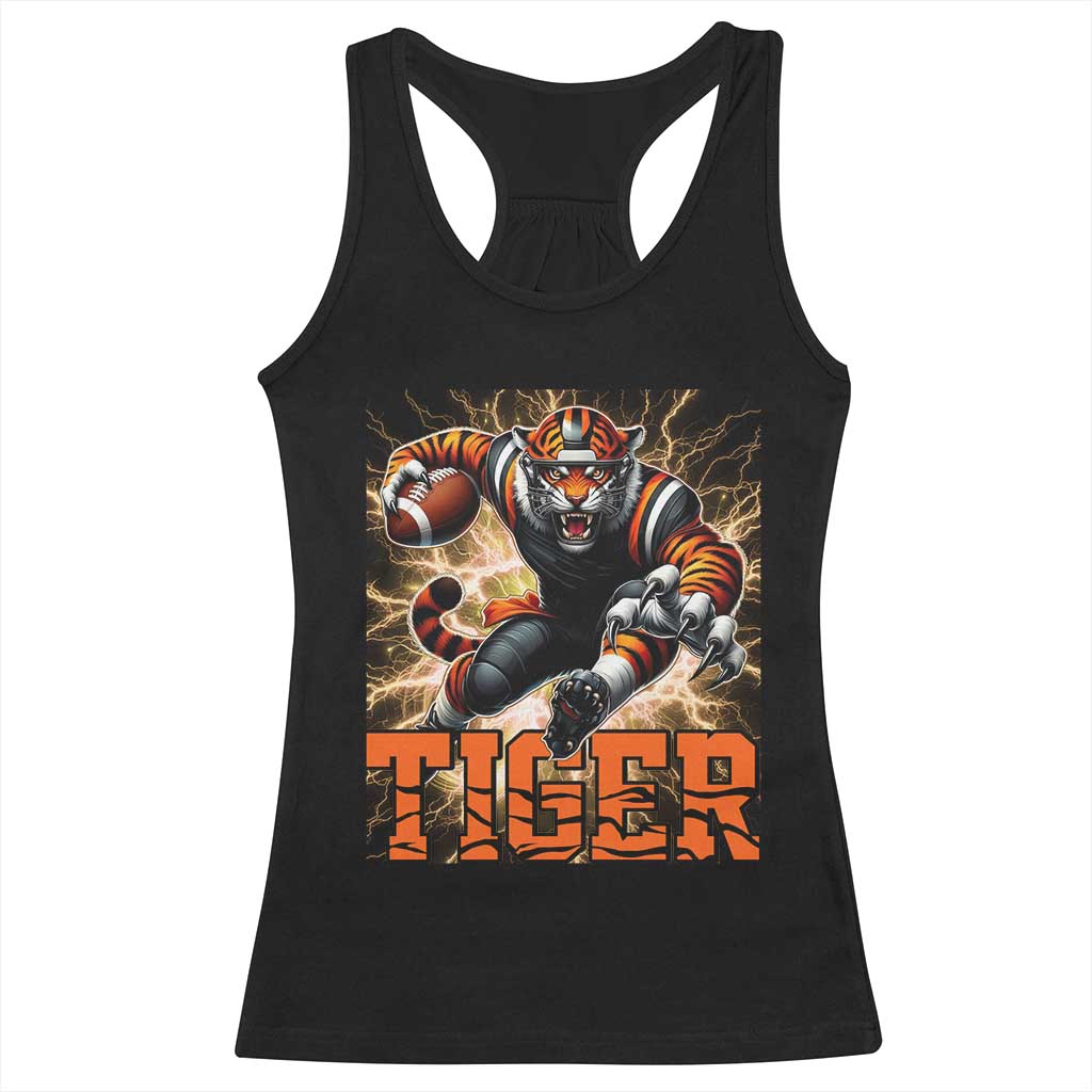 Lightning Tiger Lover Racerback Tank Top Sport Lover Gift TS12 Black Print Your Wear