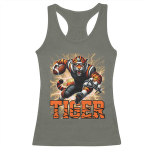 Lightning Tiger Lover Racerback Tank Top Sport Lover Gift TS12 Military Green Print Your Wear