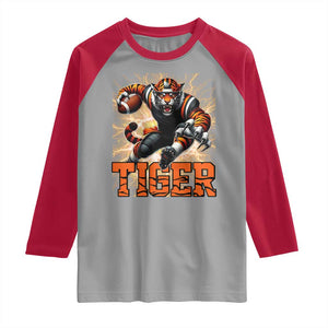 Lightning Tiger Lover Raglan Shirt Sport Lover Gift TS12 Sport Gray Red Print Your Wear
