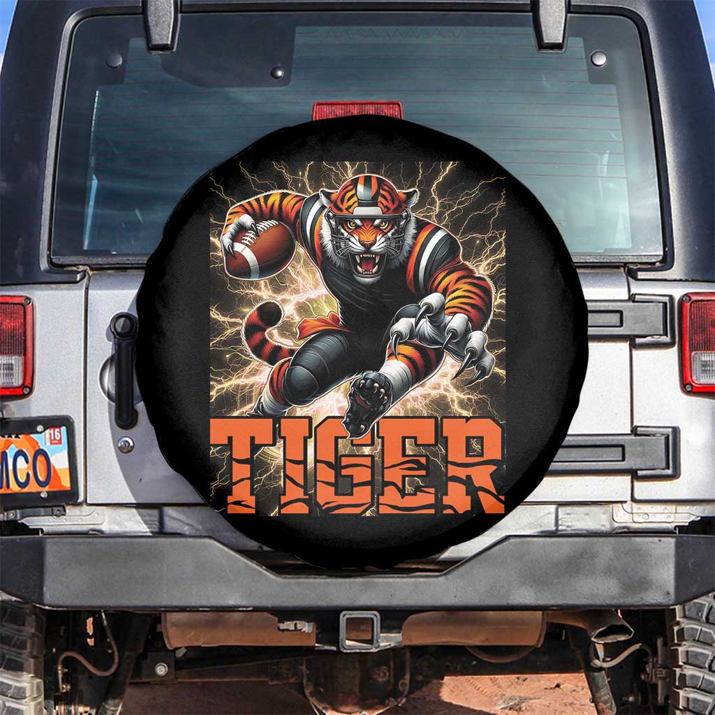 Lightning Tiger Lover Spare Tire Cover Sport Lover Gift TS12 No hole Black Print Your Wear