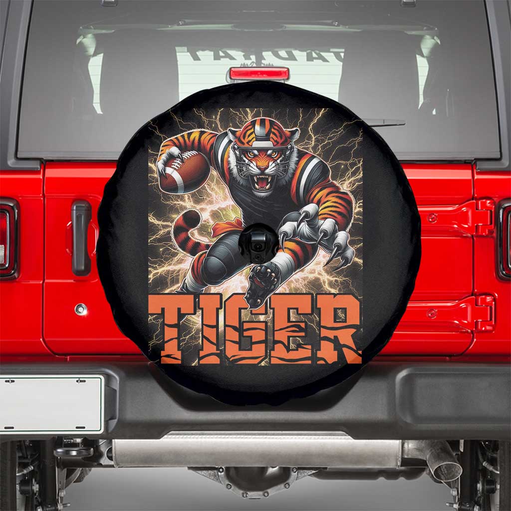 Lightning Tiger Lover Spare Tire Cover Sport Lover Gift TS12 Black Print Your Wear
