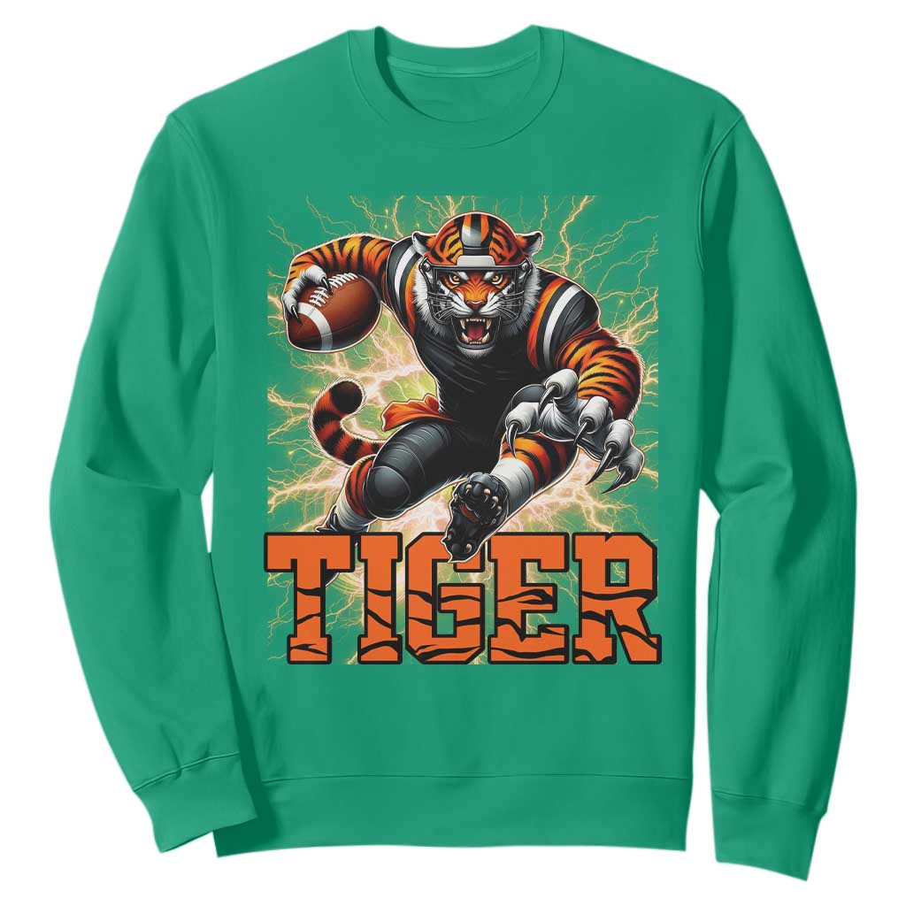 Lightning Tiger Lover Sweatshirt Sport Lover Gift TS12 Irish Green Print Your Wear