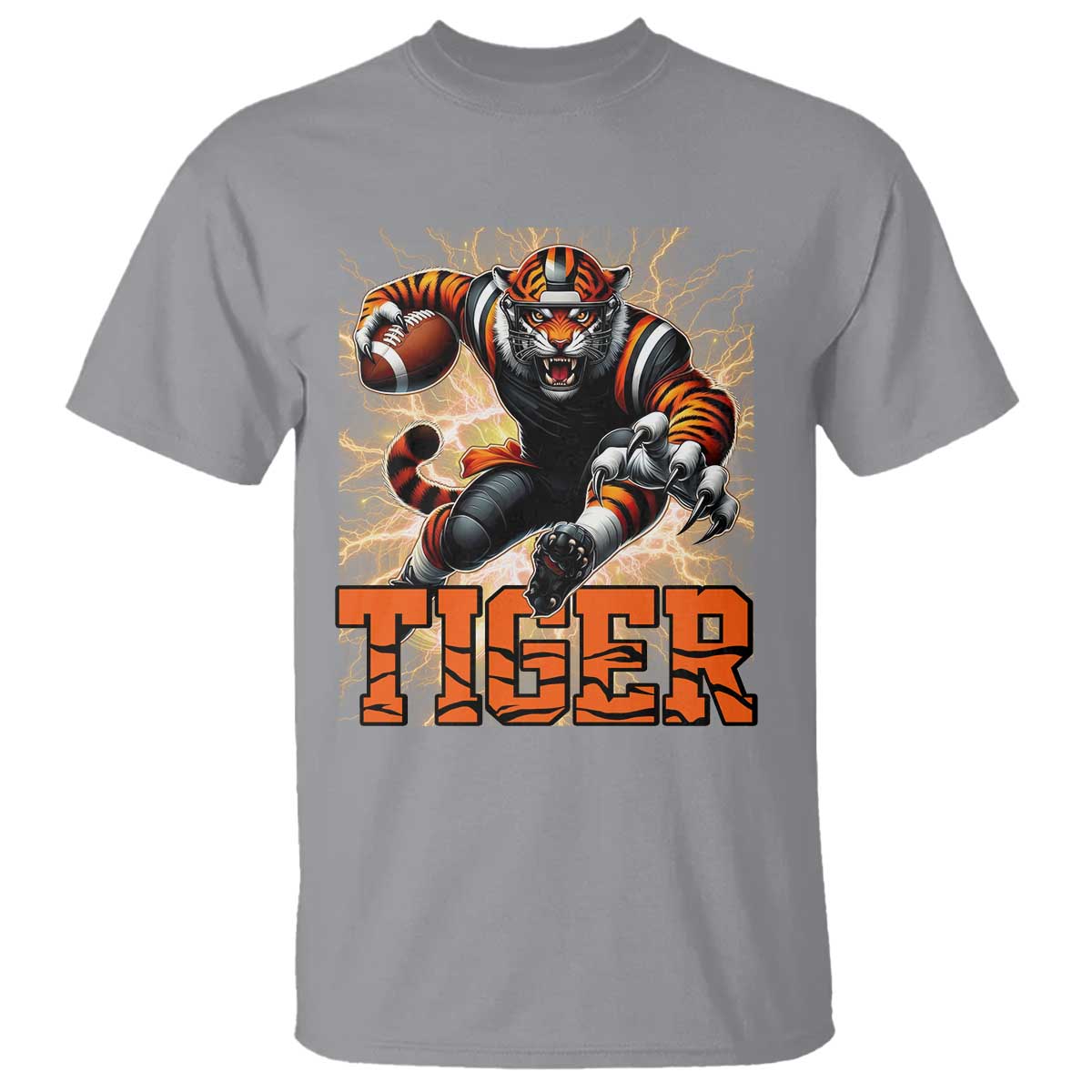 Lightning Tiger Lover T Shirt Sport Lover Gift TS12 Sport Gray Print Your Wear