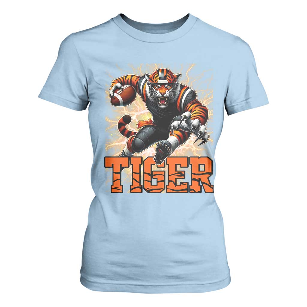 Lightning Tiger Lover T Shirt For Women Sport Lover Gift TS12 Light Blue Print Your Wear