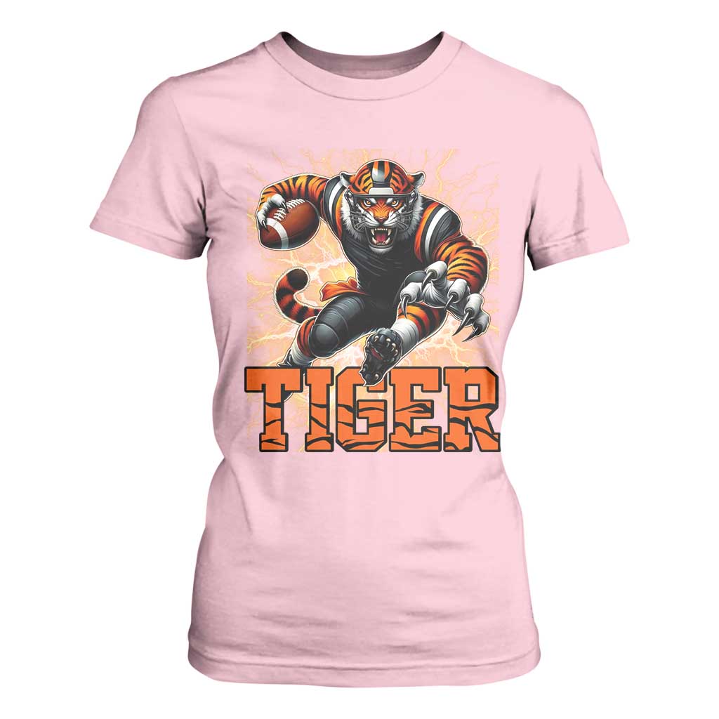 Lightning Tiger Lover T Shirt For Women Sport Lover Gift TS12 Light Pink Print Your Wear