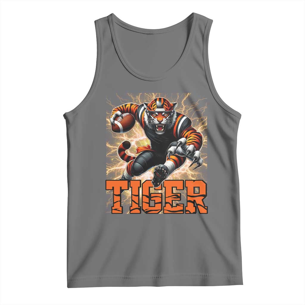 Lightning Tiger Lover Tank Top Sport Lover Gift TS12 Black Heather Print Your Wear