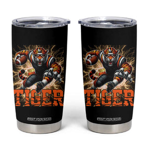 Lightning Tiger Lover Tumbler Cup Sport Lover Gift TS12 Black Print Your Wear
