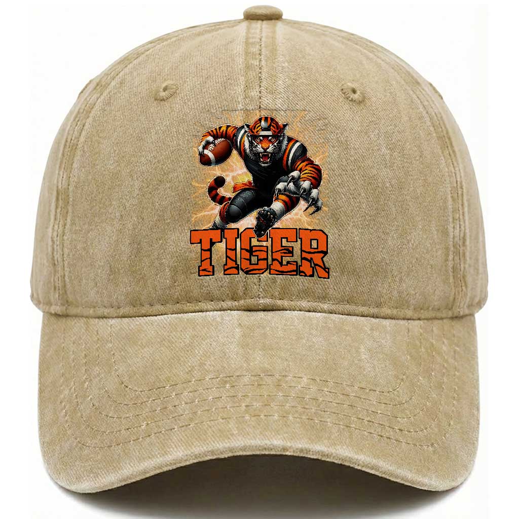 Lightning Tiger Lover Washed Cotton Baseball Cap Sport Lover Gift TS12 Print Your Wear