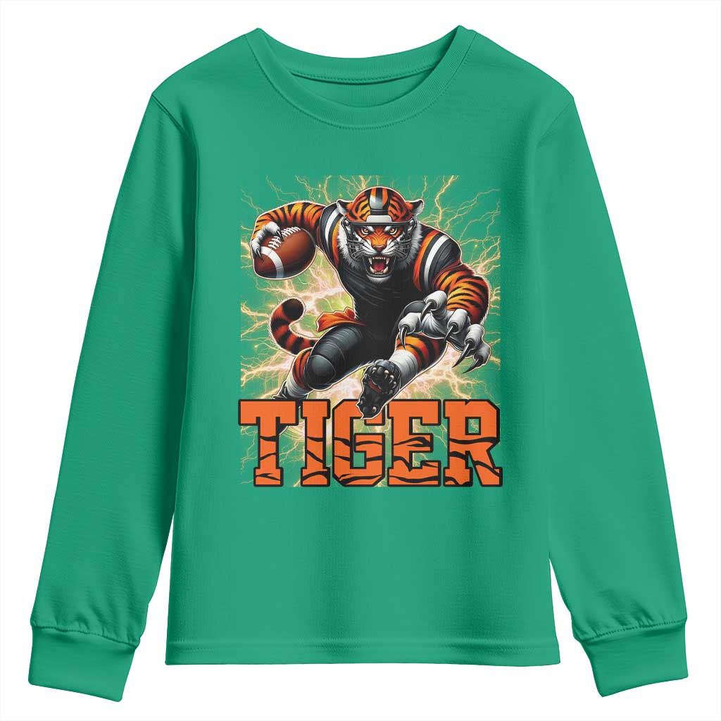 Lightning Tiger Lover Youth Sweatshirt Sport Lover Gift TS12 Irish Green Print Your Wear