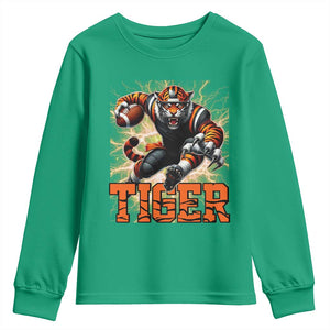 Lightning Tiger Lover Youth Sweatshirt Sport Lover Gift TS12 Irish Green Print Your Wear