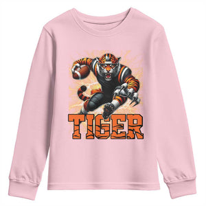 Lightning Tiger Lover Youth Sweatshirt Sport Lover Gift TS12 Light Pink Print Your Wear